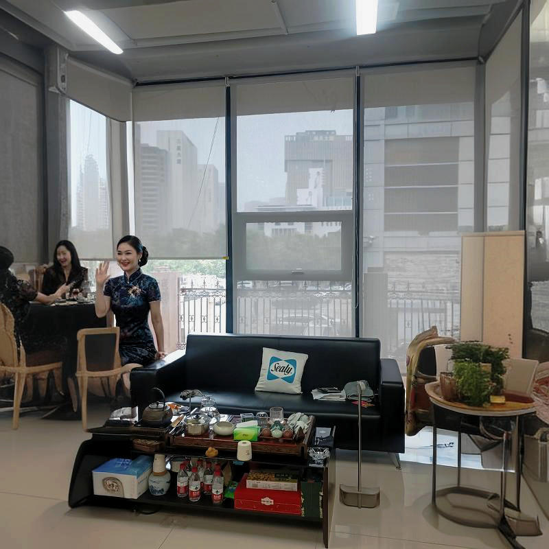 灰色阳光面料卷帘