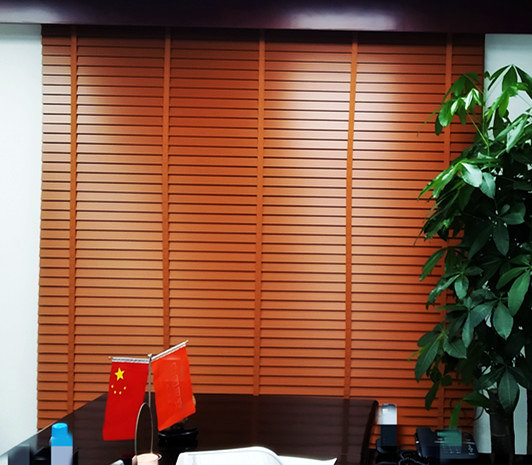 {XIAOQU}木百叶窗帘 家用遮光